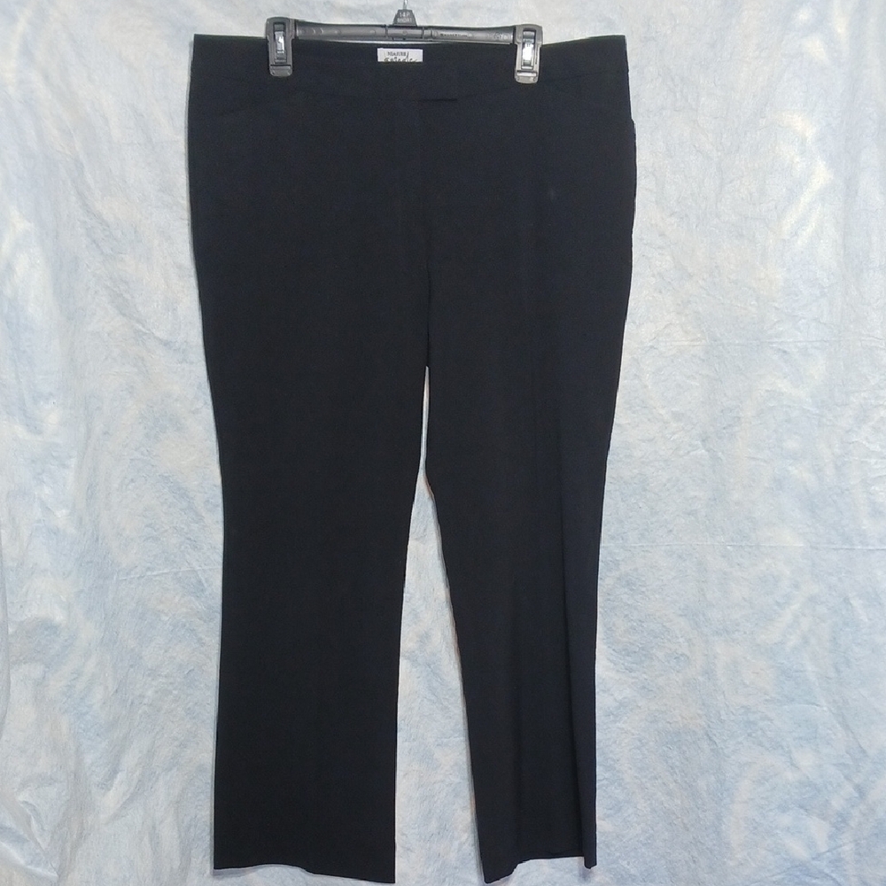 Measure And Made Womens Black Dress Pants SZ 12